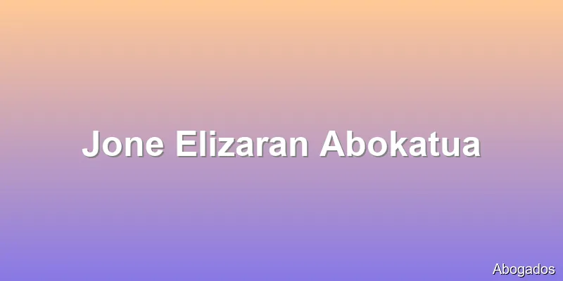 Jone Elizaran Abokatua