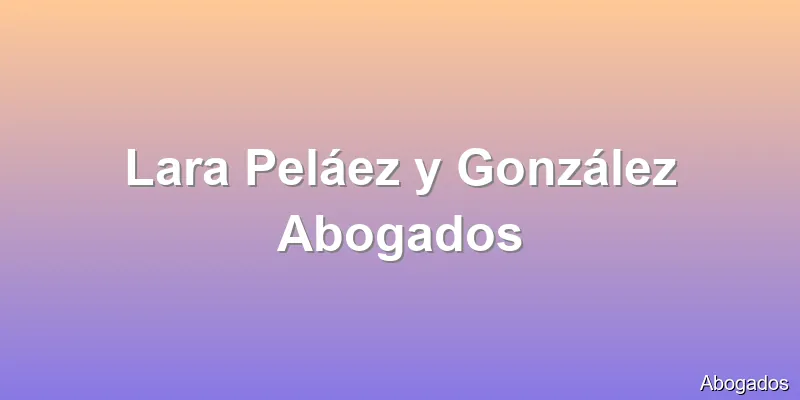 Lara Peláez y González Abogados