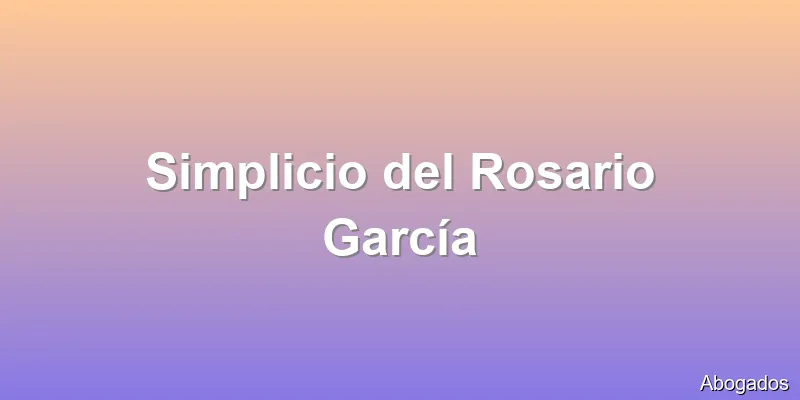 Simplicio del Rosario García