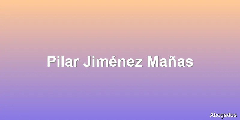 Pilar Jiménez Mañas