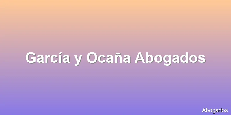García y Ocaña Abogados