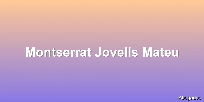 Montserrat Jovells Mateu