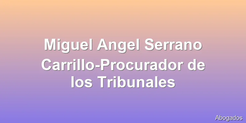 Miguel Angel Serrano Carrillo-Procurador de los Tribunales