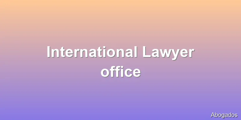 International Lawyer office