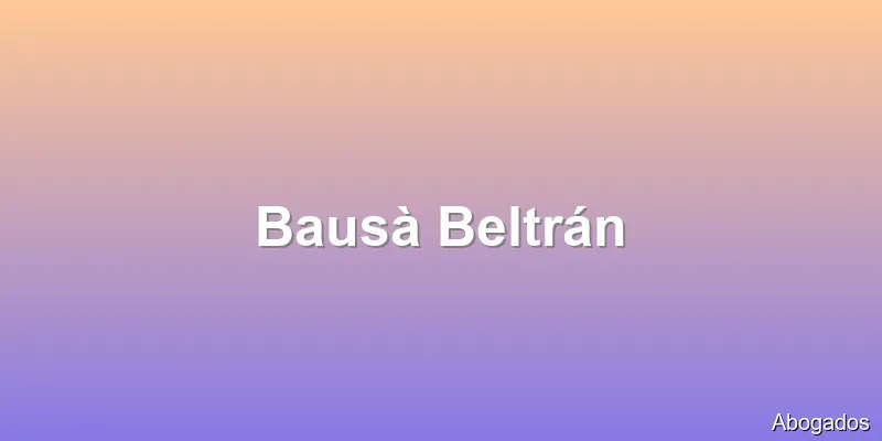 Bausà Beltrán