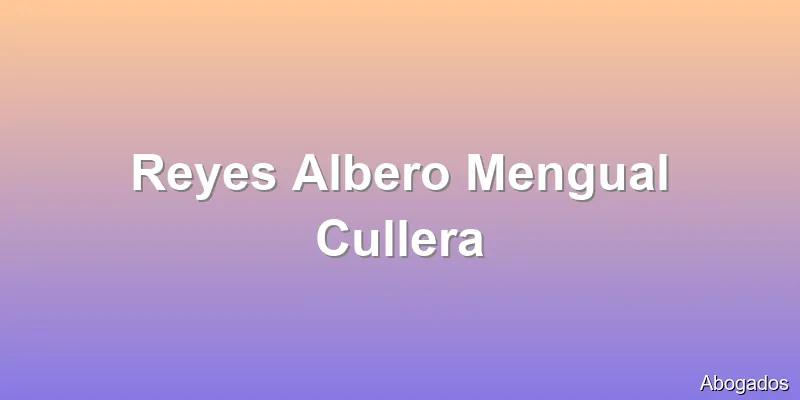Reyes Albero Mengual Cullera