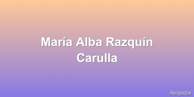 María Alba Razquín Carulla