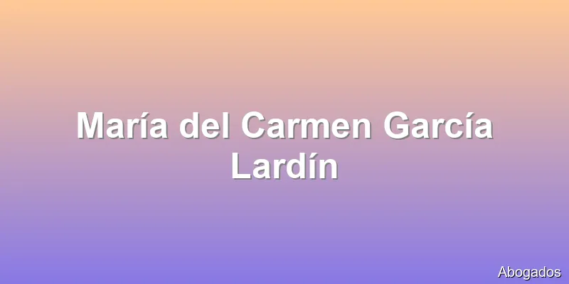 María del Carmen García Lardín