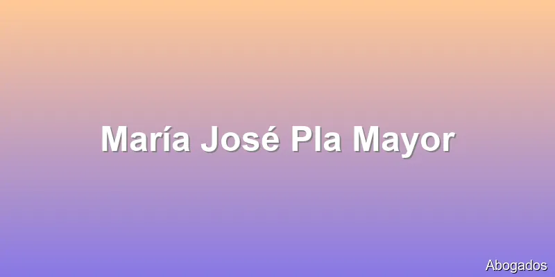 María José Pla Mayor