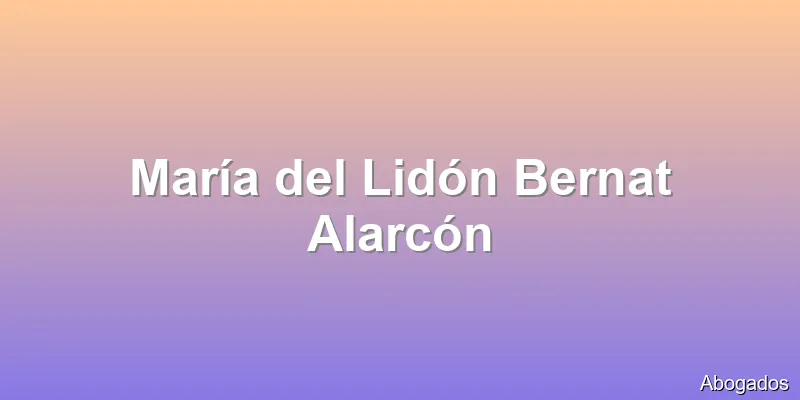 María del Lidón Bernat Alarcón