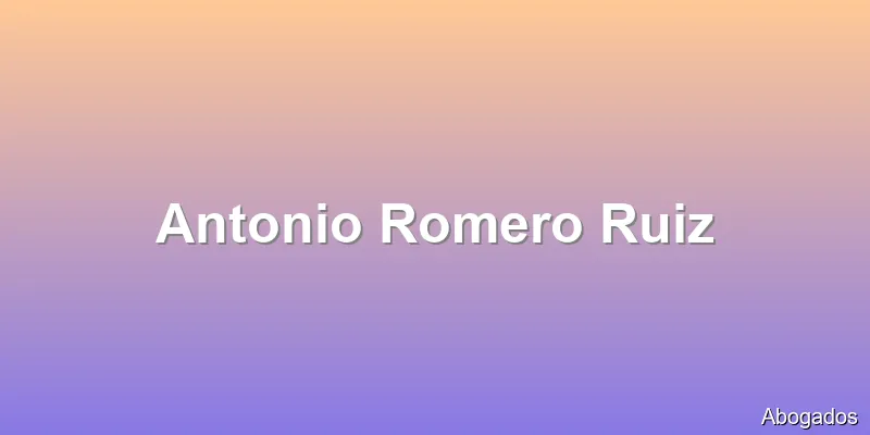 Antonio Romero Ruiz