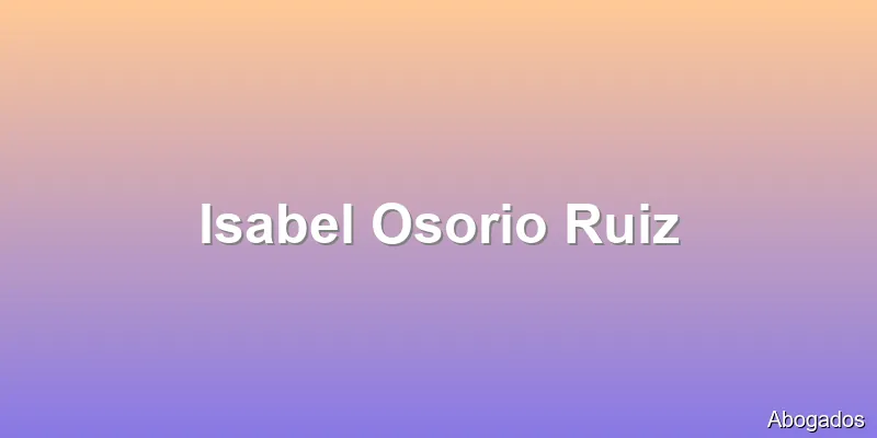 Isabel Osorio Ruiz