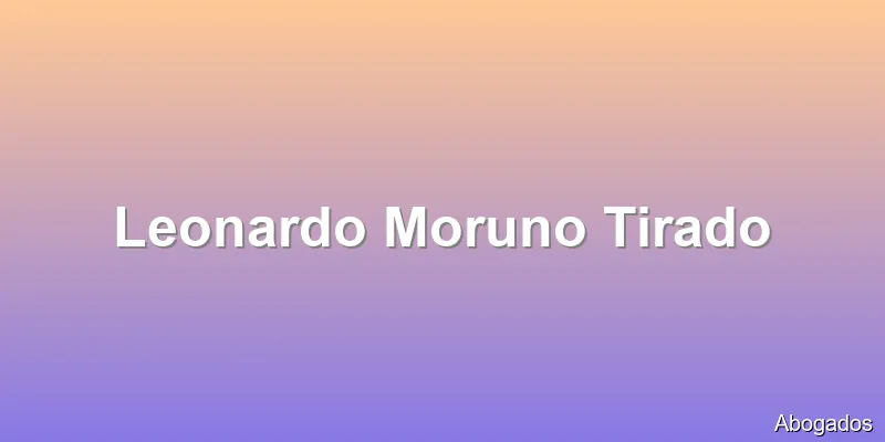 Leonardo Moruno Tirado