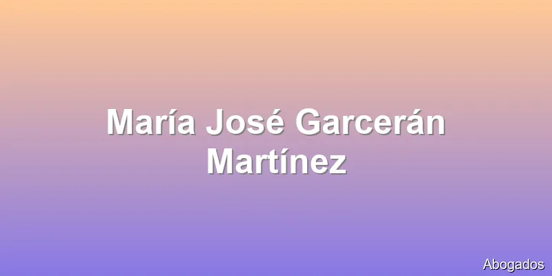 María José Garcerán Martínez