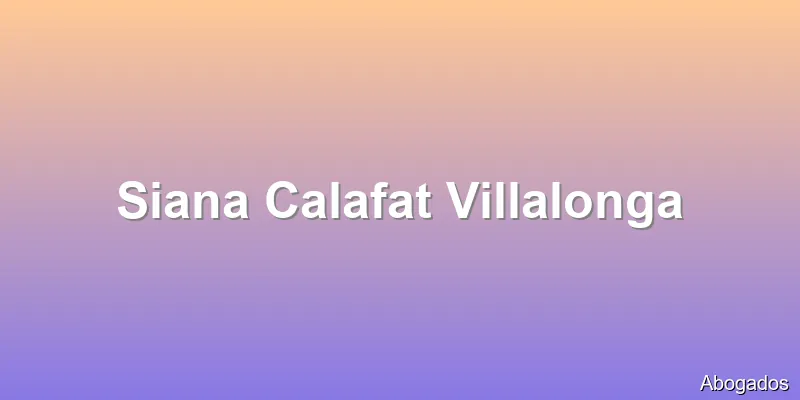 Siana Calafat Villalonga