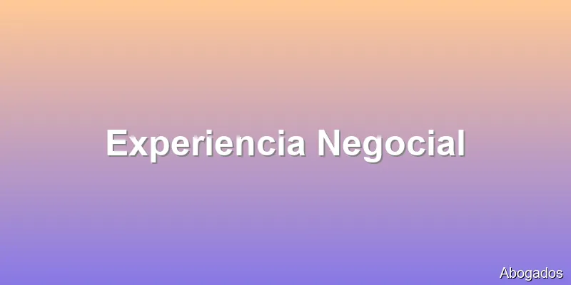 Experiencia Negocial