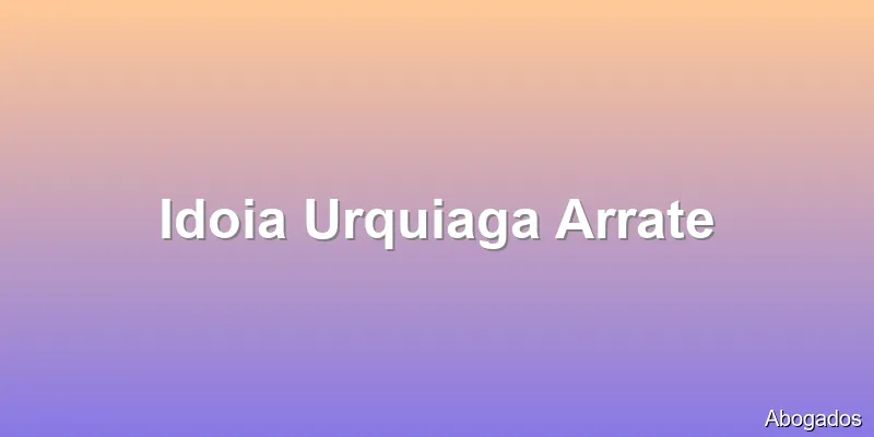 Idoia Urquiaga Arrate