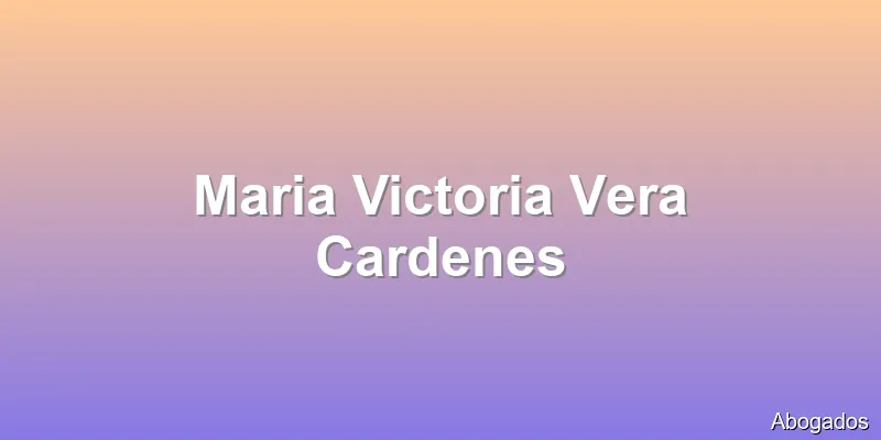 Maria Victoria Vera Cardenes