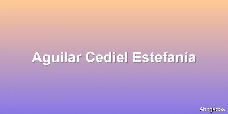 Aguilar Cediel Estefanía