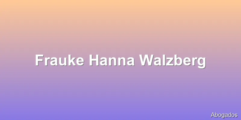 Frauke Hanna Walzberg