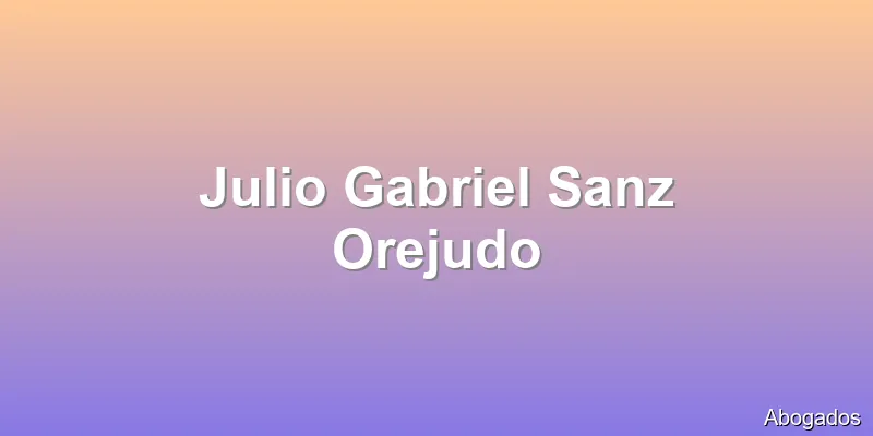 Julio Gabriel Sanz Orejudo
