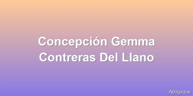 Concepción Gemma Contreras Del Llano