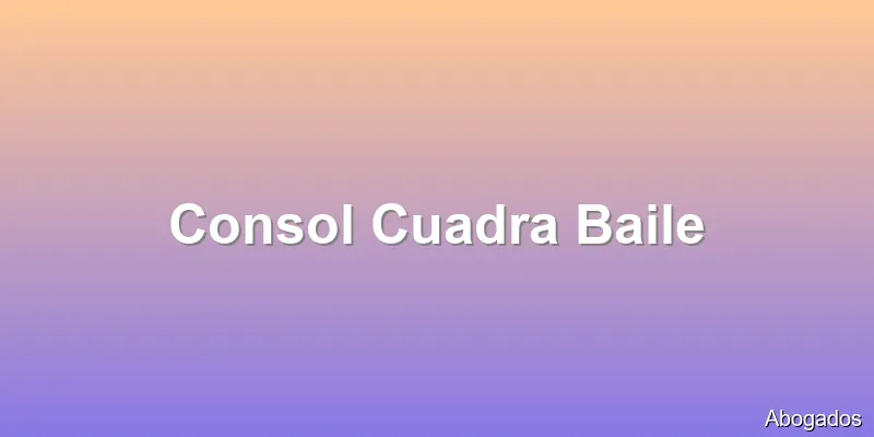 Consol Cuadra Baile