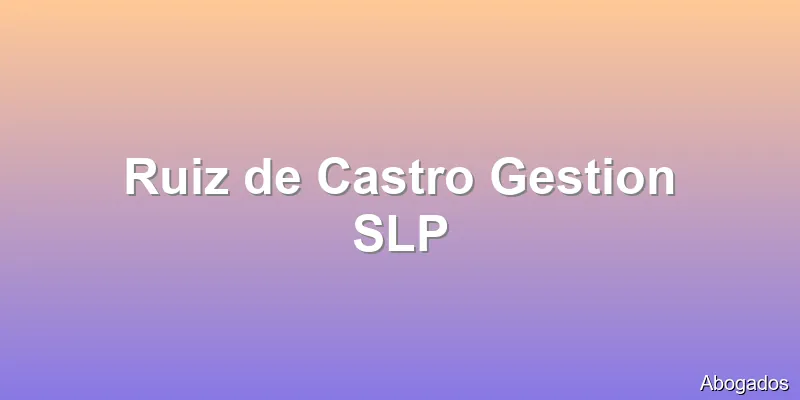 Ruiz de Castro Gestion SLP