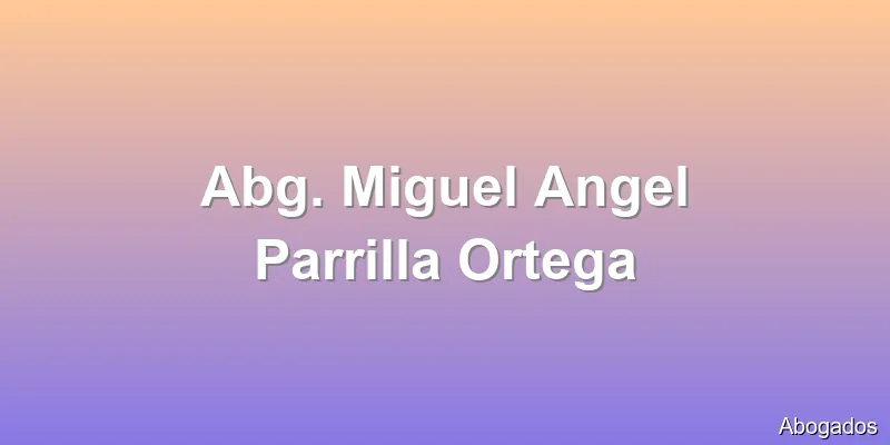 Abg. Miguel Angel Parrilla Ortega