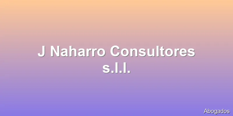 J Naharro Consultores s.l.l.