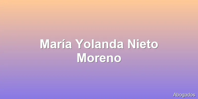 María Yolanda Nieto Moreno