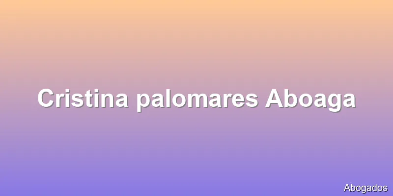 Cristina palomares Aboaga