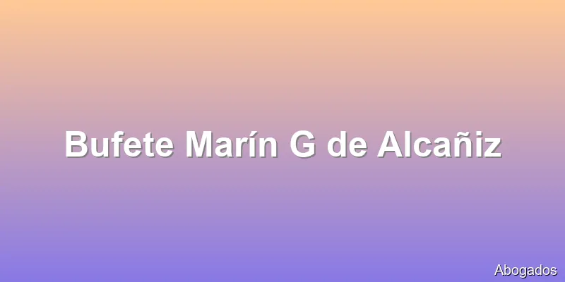 Bufete Marín G de Alcañiz
