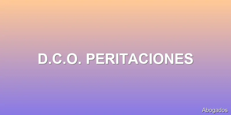 D.C.O. PERITACIONES