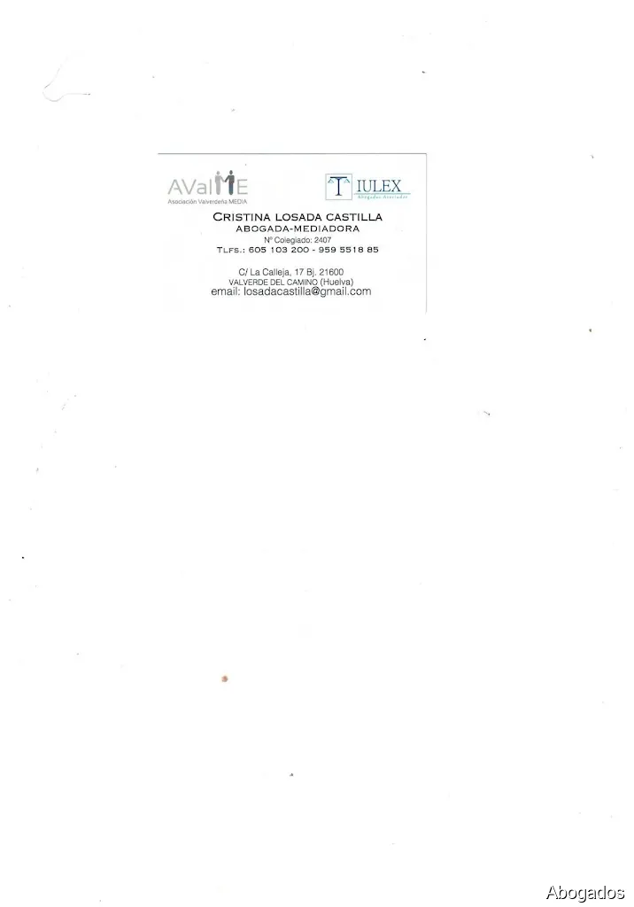 Abogado Cristina Losada en Valverde Del Camino