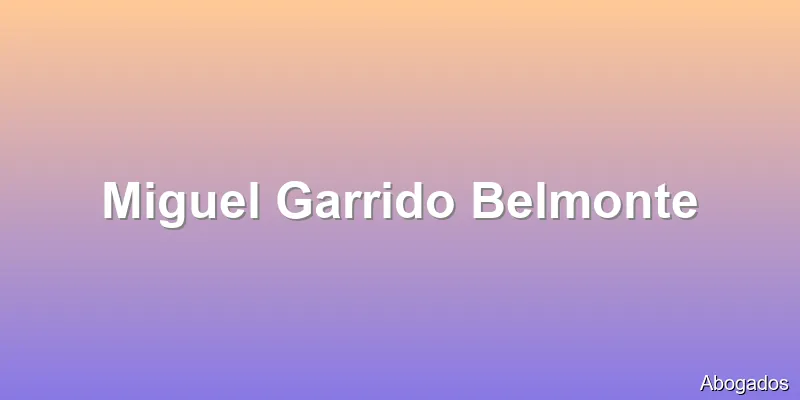 Miguel Garrido Belmonte