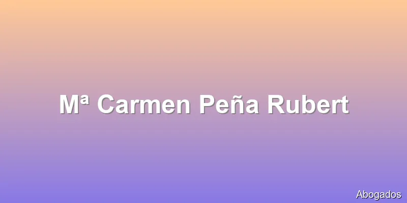 Mª Carmen Peña Rubert