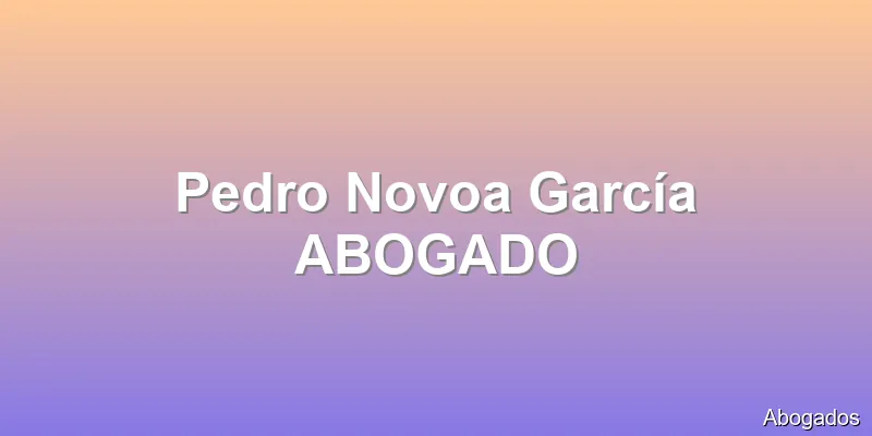 Pedro Novoa García ABOGADO