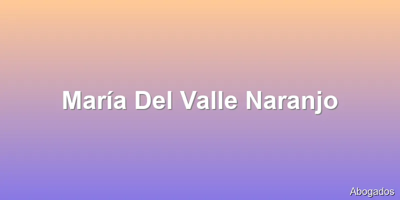 María Del Valle Naranjo