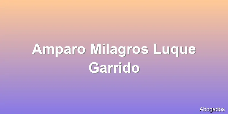 Amparo Milagros Luque Garrido