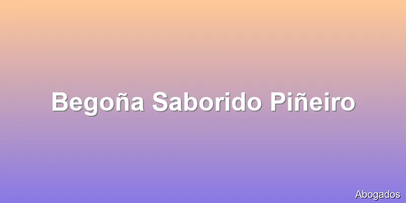 Begoña Saborido Piñeiro