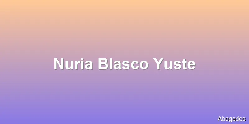 Nuria Blasco Yuste