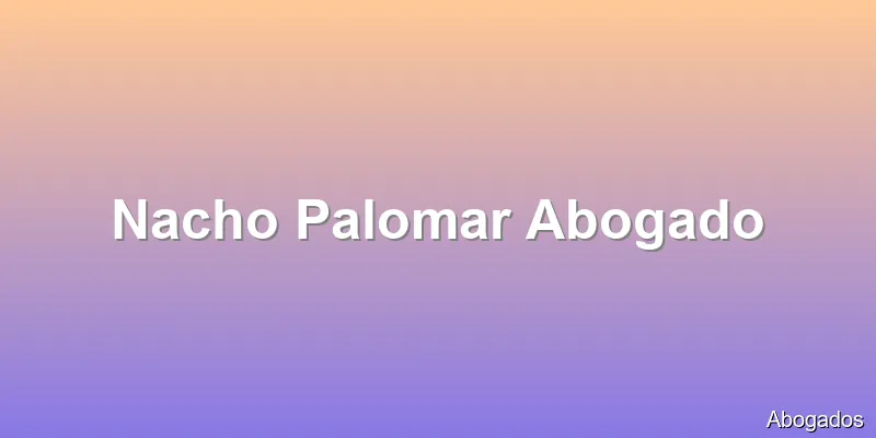 Nacho Palomar Abogado