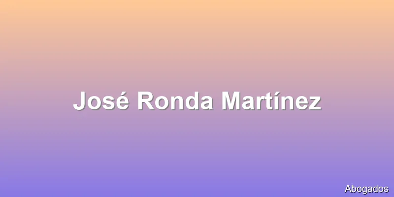 José Ronda Martínez