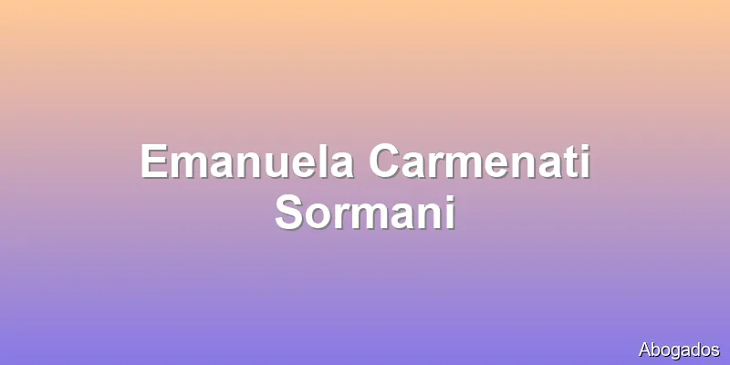 Emanuela Carmenati Sormani