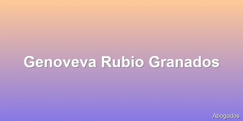 Genoveva Rubio Granados