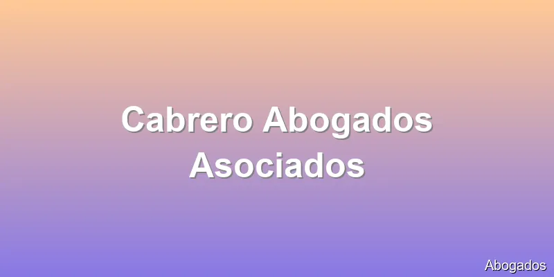 Cabrero Abogados Asociados