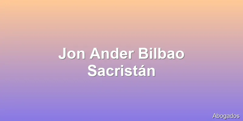 Jon Ander Bilbao Sacristán