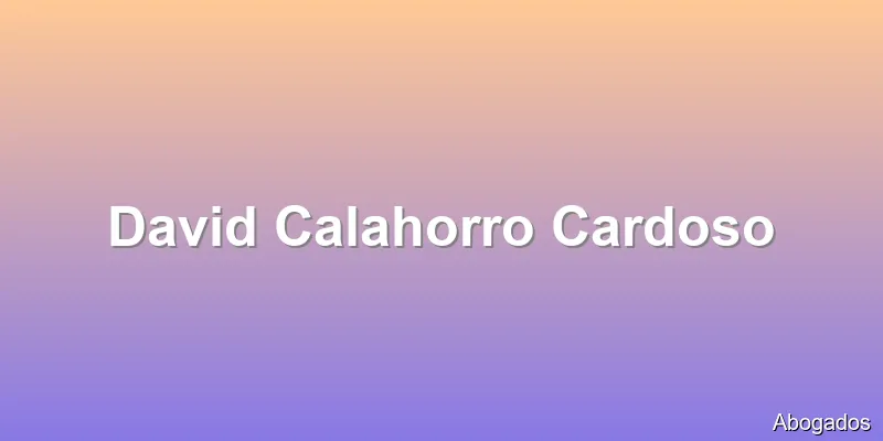 David Calahorro Cardoso