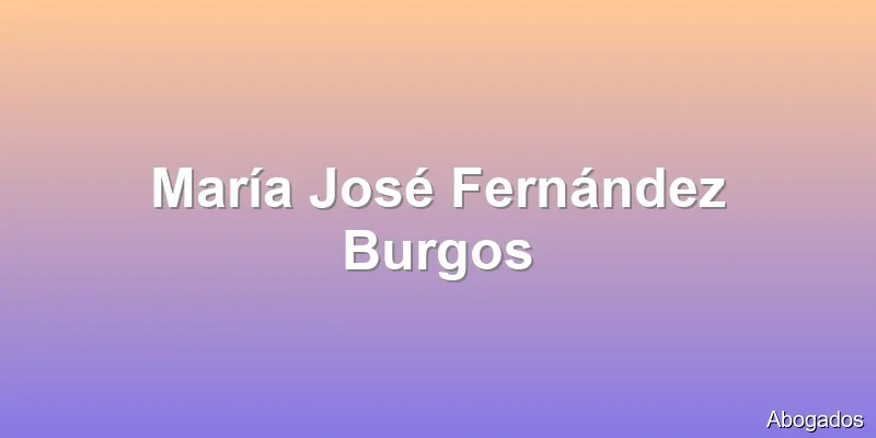 María José Fernández Burgos